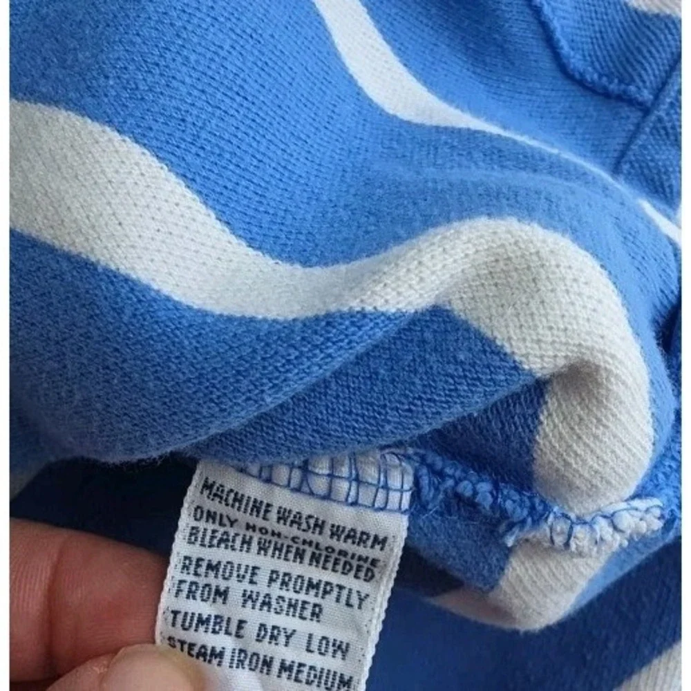 Polo Ralph Lauren Polo Shirt Mens XL Blue Striped Short Sleeve Cotton Pony Logo